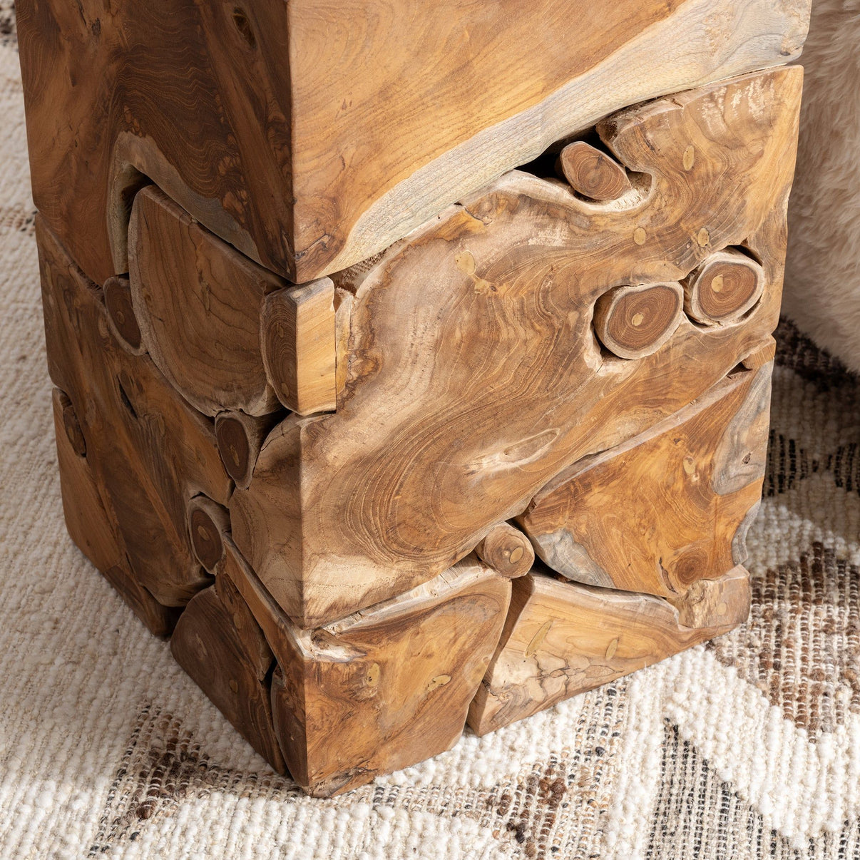 Rhea - Accent Table - Natural, alternate view 8 with wood construction