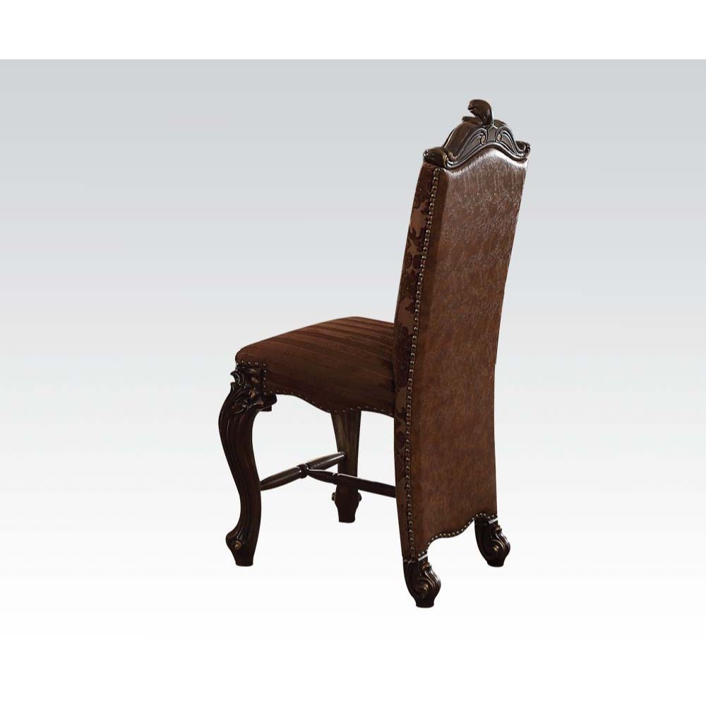 Versailles - Counter Height Chair, alternate view 2 with leather upholstery