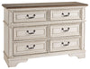 Realyn - Dresser, product view with wood construction