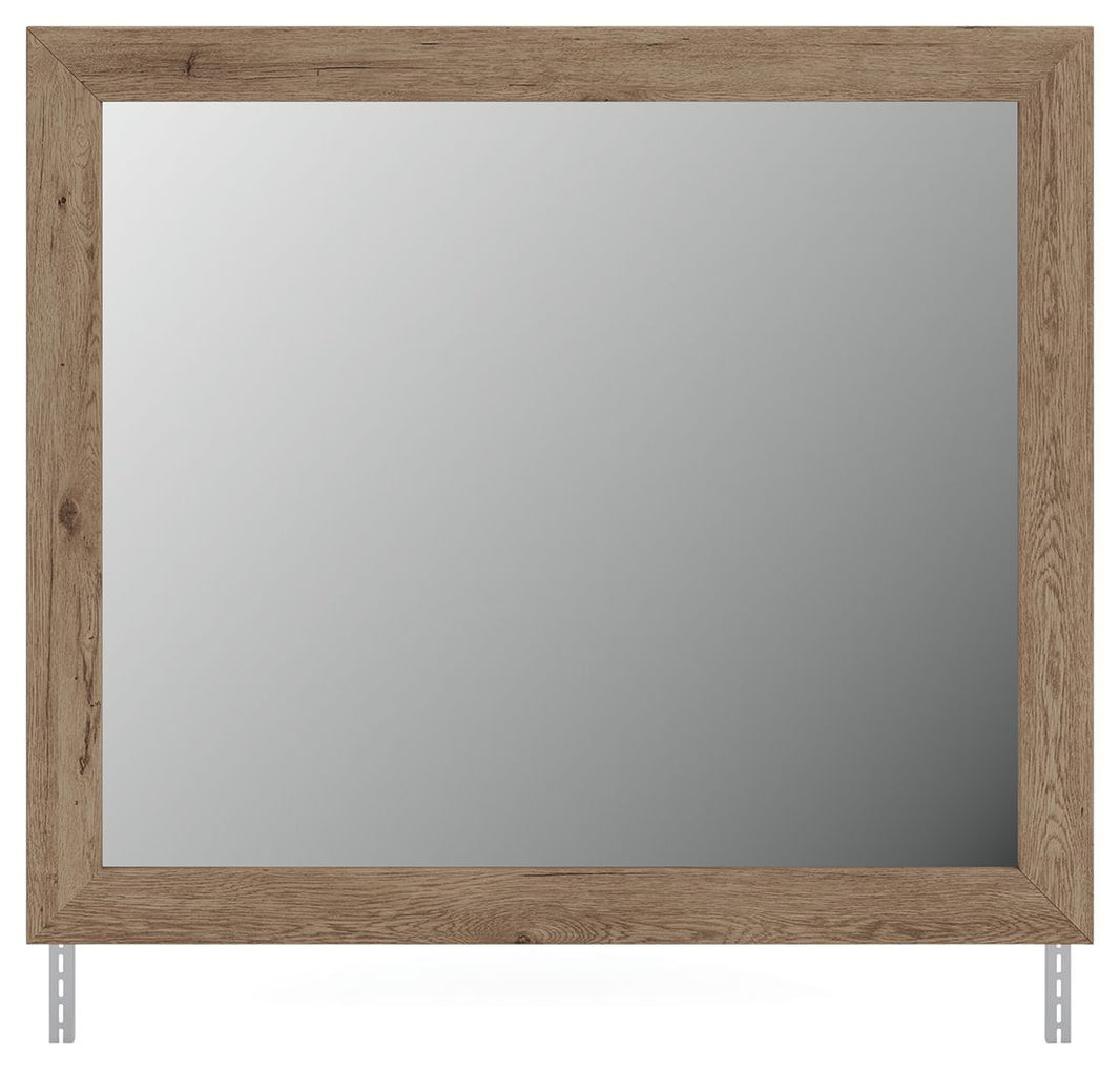 Oliandon - Bedroom Mirror - Light Brown, alternate view 2 with engineered wood