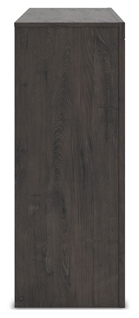 Fraluna - Six Drawer Dresser - Charcoal, alternate view 4 with linen fabric