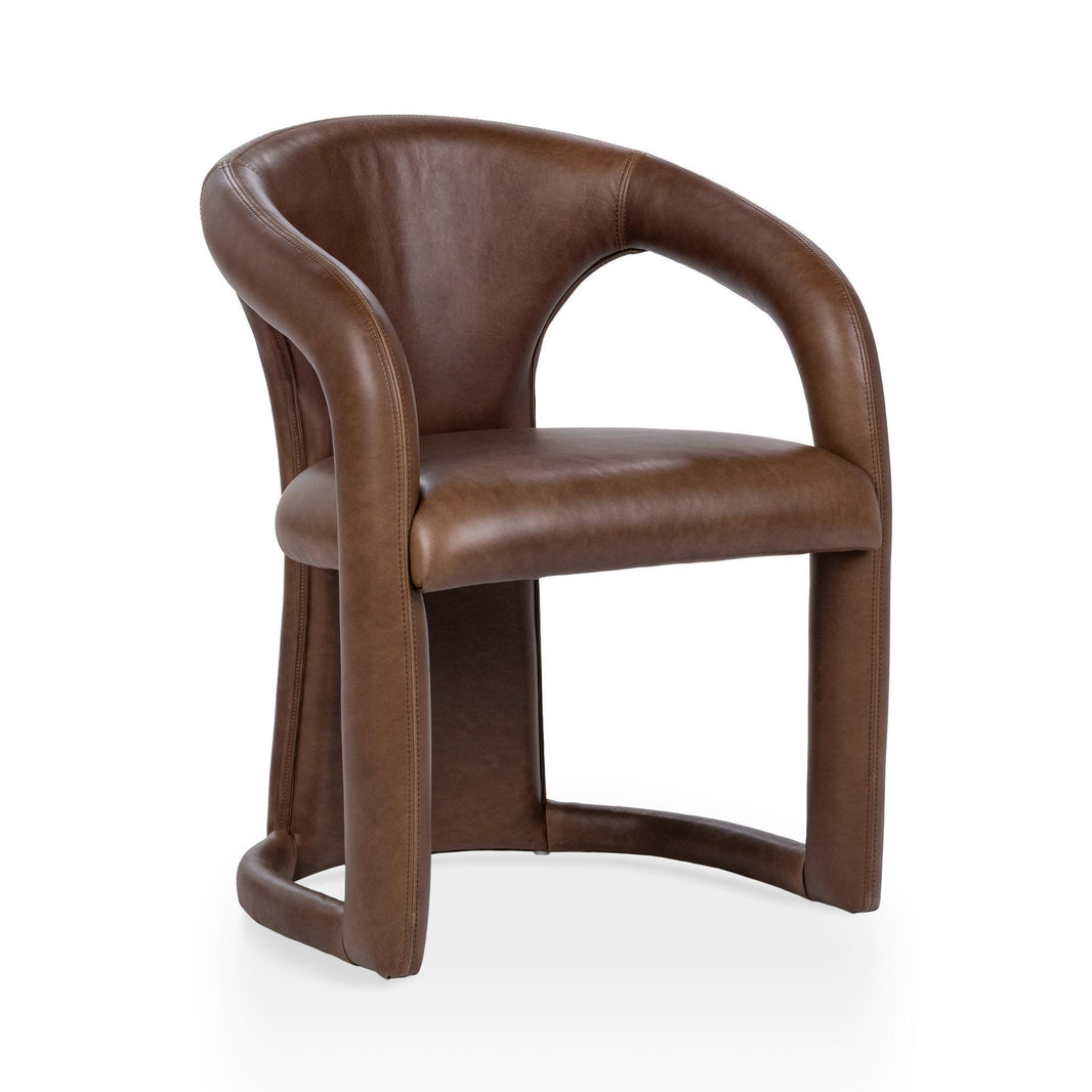 Archie - Dining Chair, alternate view 3 with leather upholstery