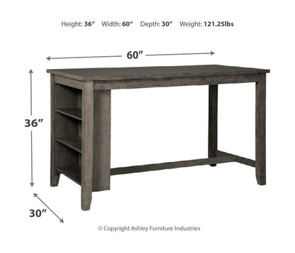 Caitbrook - Rectangular Counter Table Set, alternate view 12 with polyester fabric