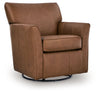 Braydunn - Swivel Glider Accent Chair, alternate view 2 with faux leather