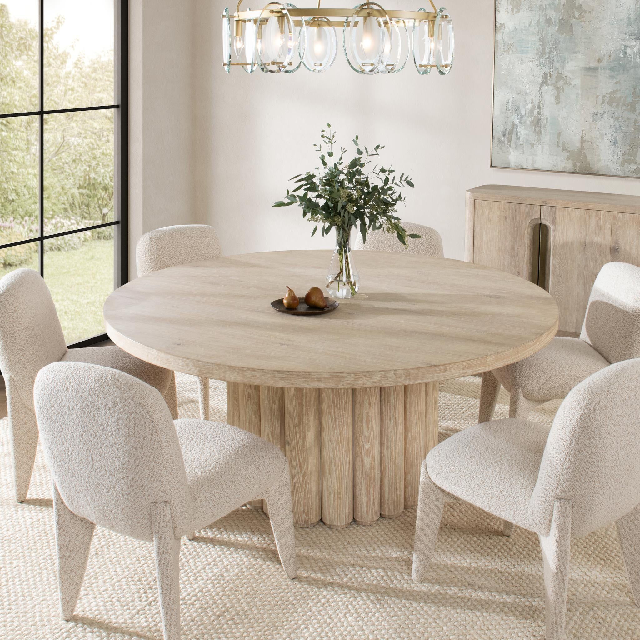 Tiber - Round Dining Table, alternate view 26 with solid wood