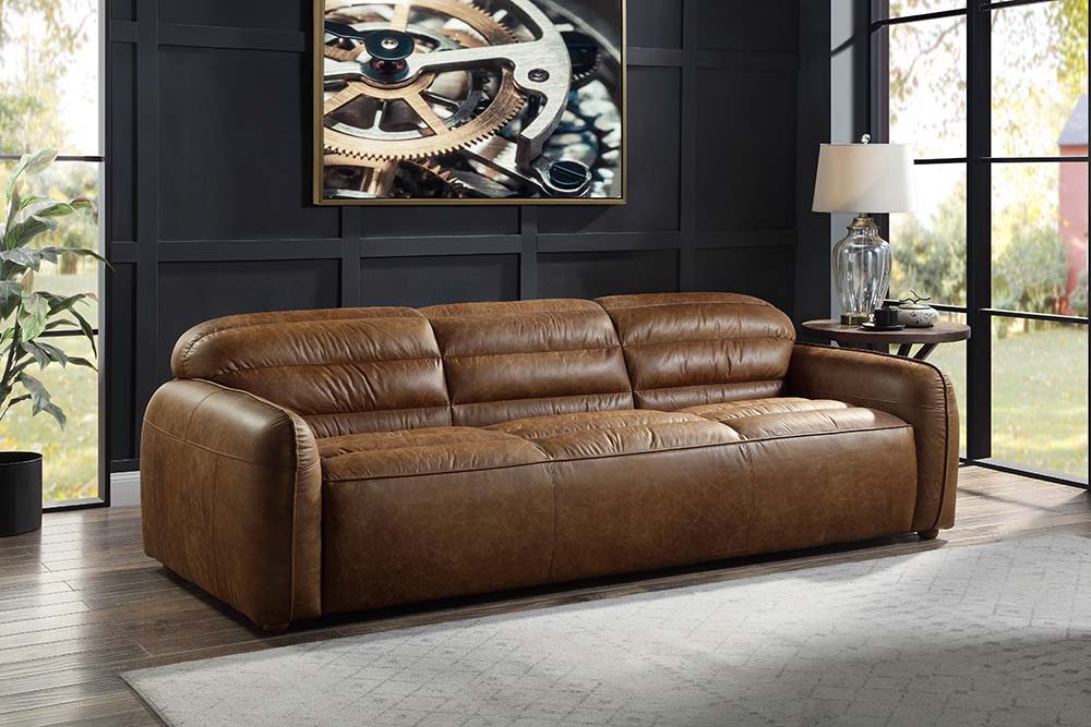 Rafer - Sofa - Cocoa Top Grain Leather, alternate view 8