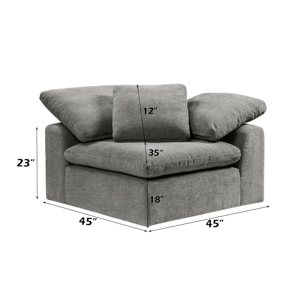 Naveen - Modular Wedge With Pillow, alternate view 14 with linen fabric