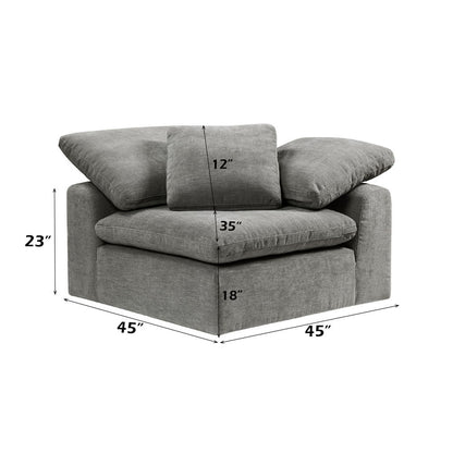 Naveen - Modular Wedge With Pillow, alternate view 14 with linen fabric