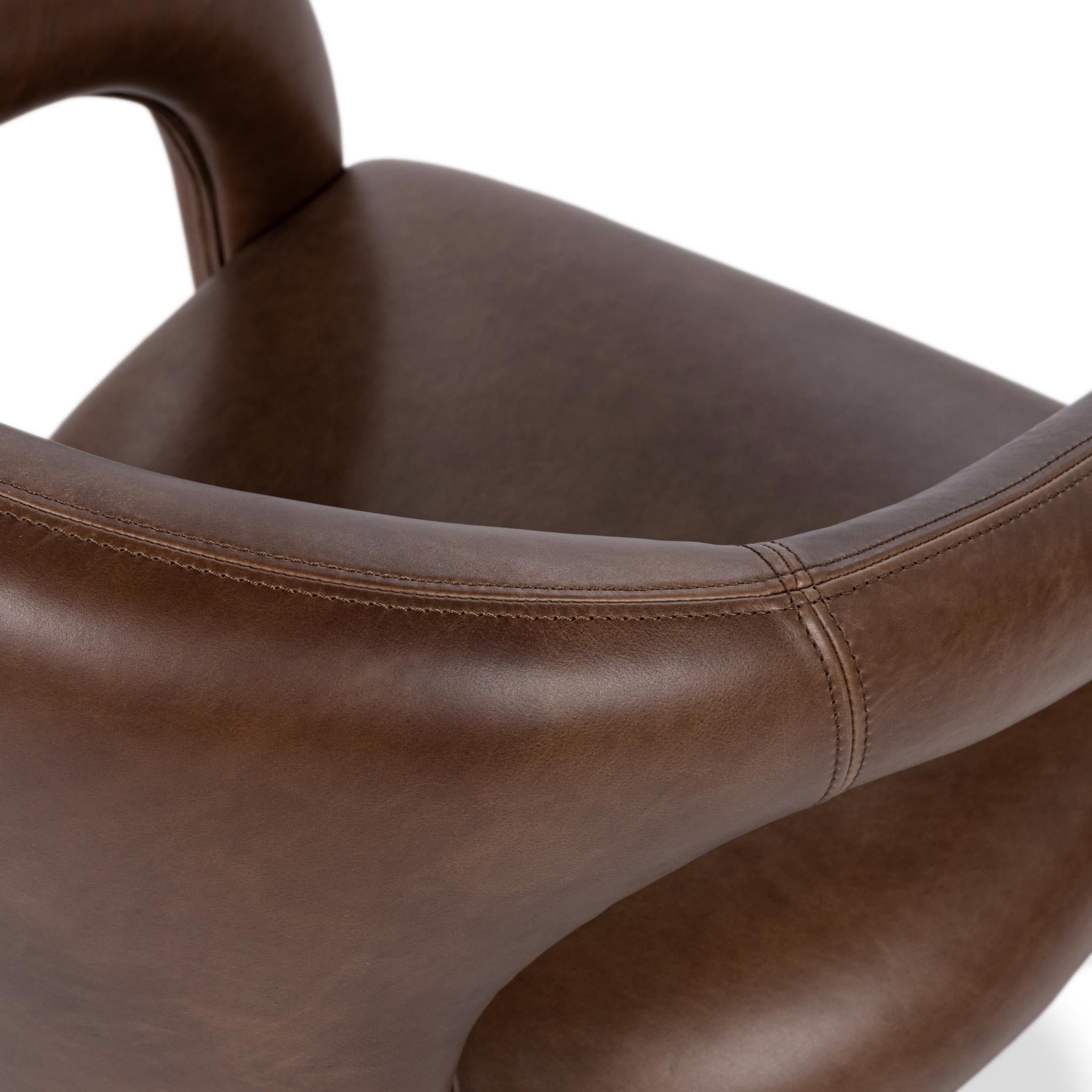 Archie - Dining Chair, alternate view 17 with leather upholstery