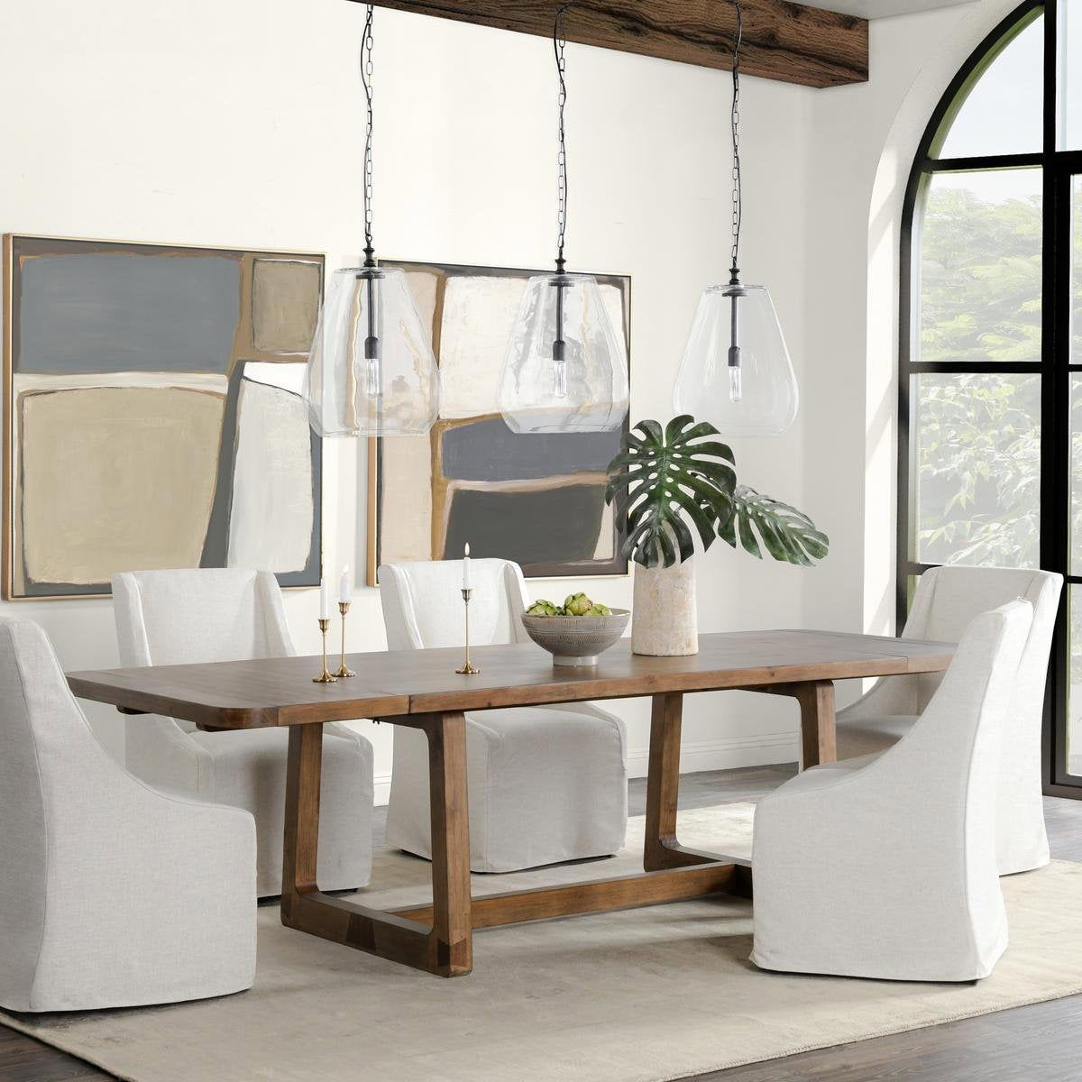 Lyra - Extendable Dining Table - Smoke Brown, alternate view 6 with wood construction