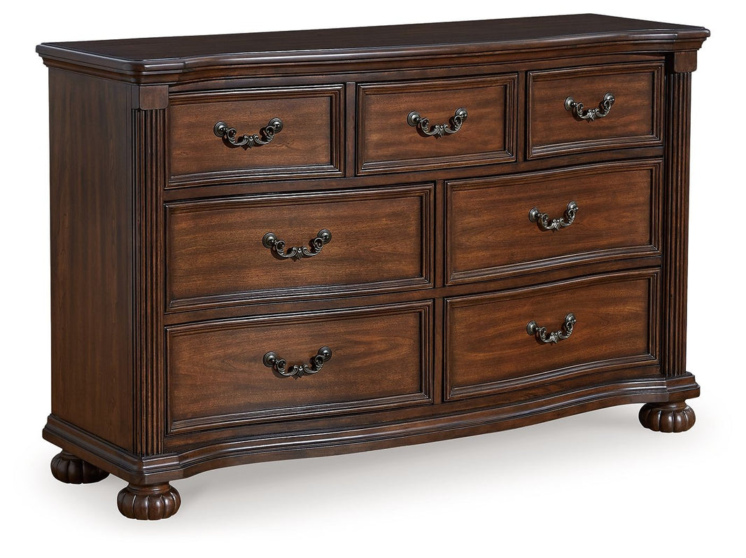 Lavinton - Dresser - Brown, product view with wood construction