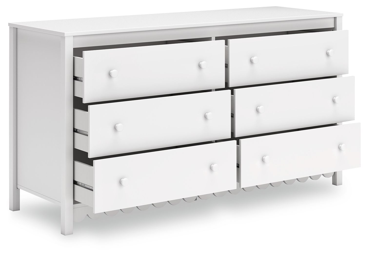 Hallityn - Six Drawer Dresser - White, alternate view 7 with engineered wood