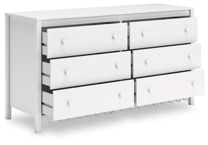 Hallityn - Six Drawer Dresser - White, alternate view 7 with engineered wood
