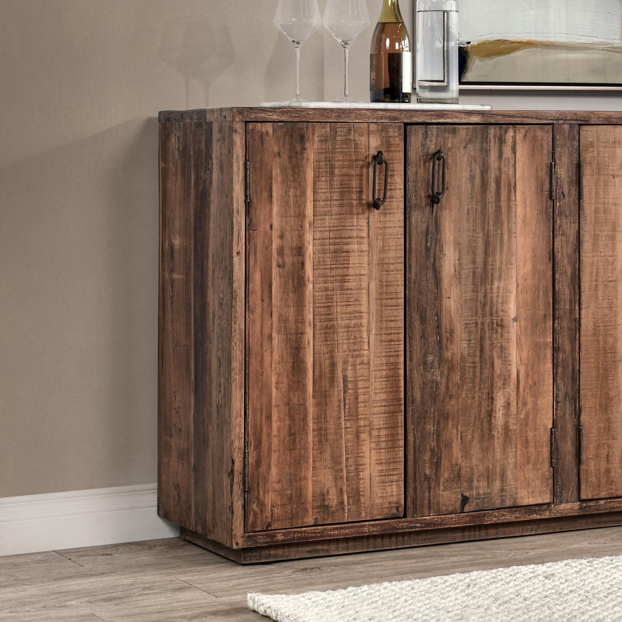 Cleo - 6 Door Buffet - Natural, alternate view 8 with linen fabric