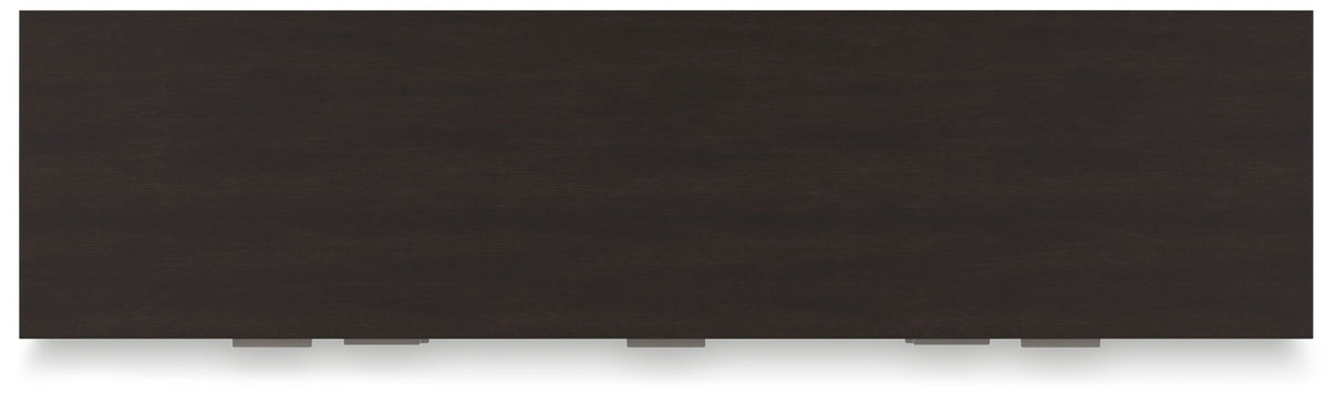 Covetown - Dresser - Dark Brown, alternate view 6 with linen fabric