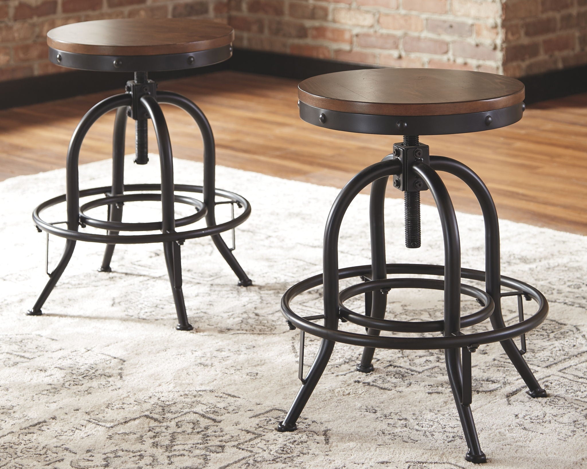 Valebeck - Counter Height Table Set, alternate view 19 with faux leather