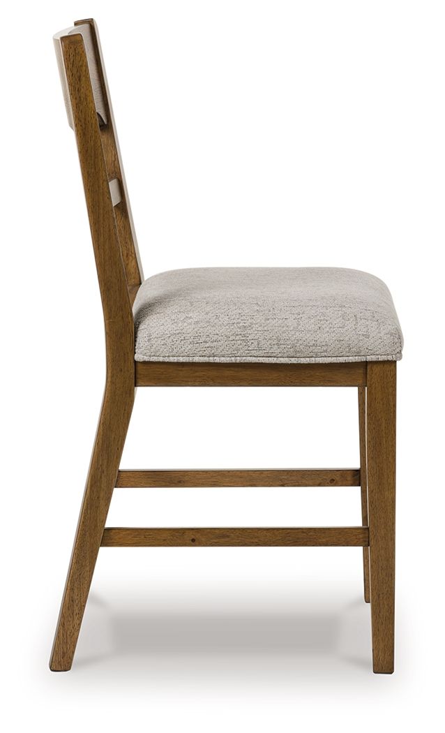 Cabalynn - Upholstered Barstool (Set of 2) - Oatmeal / Light Brown - Signature Design by Ashley® - 2