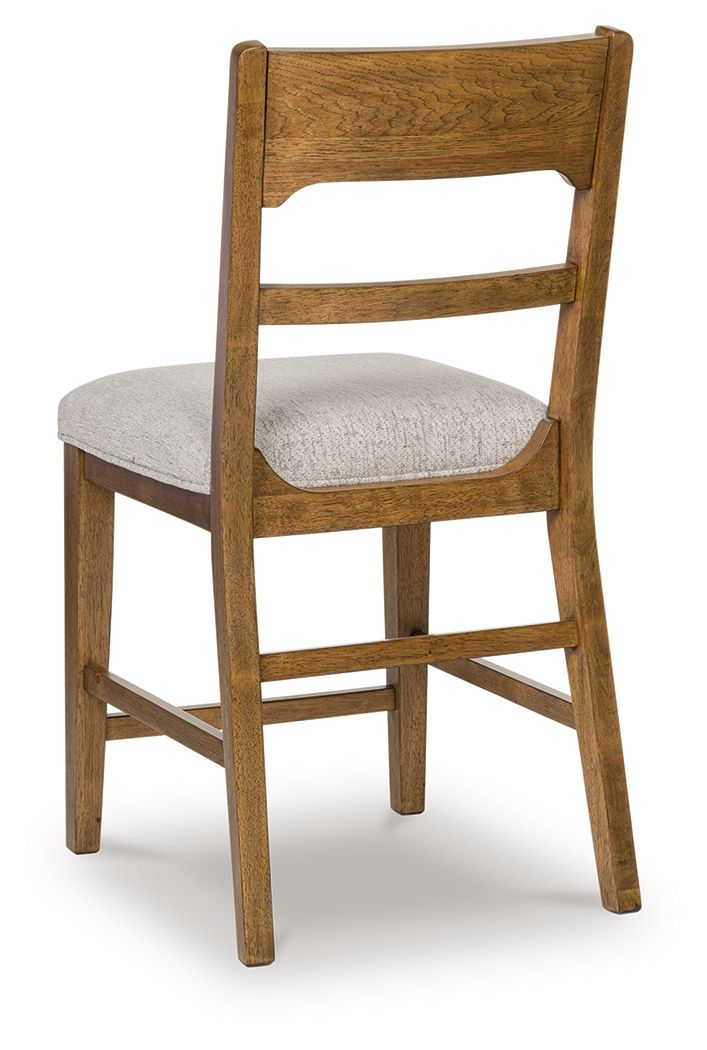Cabalynn - Upholstered Barstool (Set of 2) - Oatmeal / Light Brown - Signature Design by Ashley® - 5