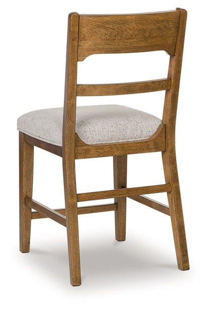 Cabalynn - Upholstered Barstool (Set of 2) - Oatmeal / Light Brown - Signature Design by Ashley® - 5