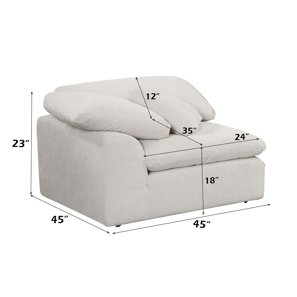 Naveen - Modular Wedge With Pillow, alternate view 15 with linen fabric