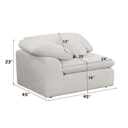 Naveen - Modular Wedge With Pillow, alternate view 15 with linen fabric