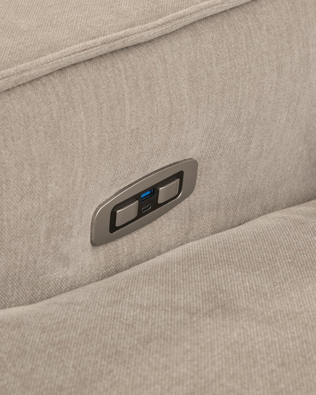 Carceri - 2-Piece Power Reclining Sectional Loveseat - Cashmere - Benchcraft® - 2