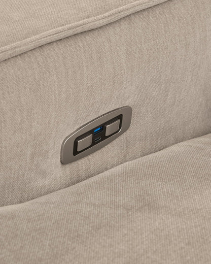 Carceri - 3-Piece Power Sectional Reclining Sofa With Armless Power Recliner - Cashmere - Benchcraft® - 2