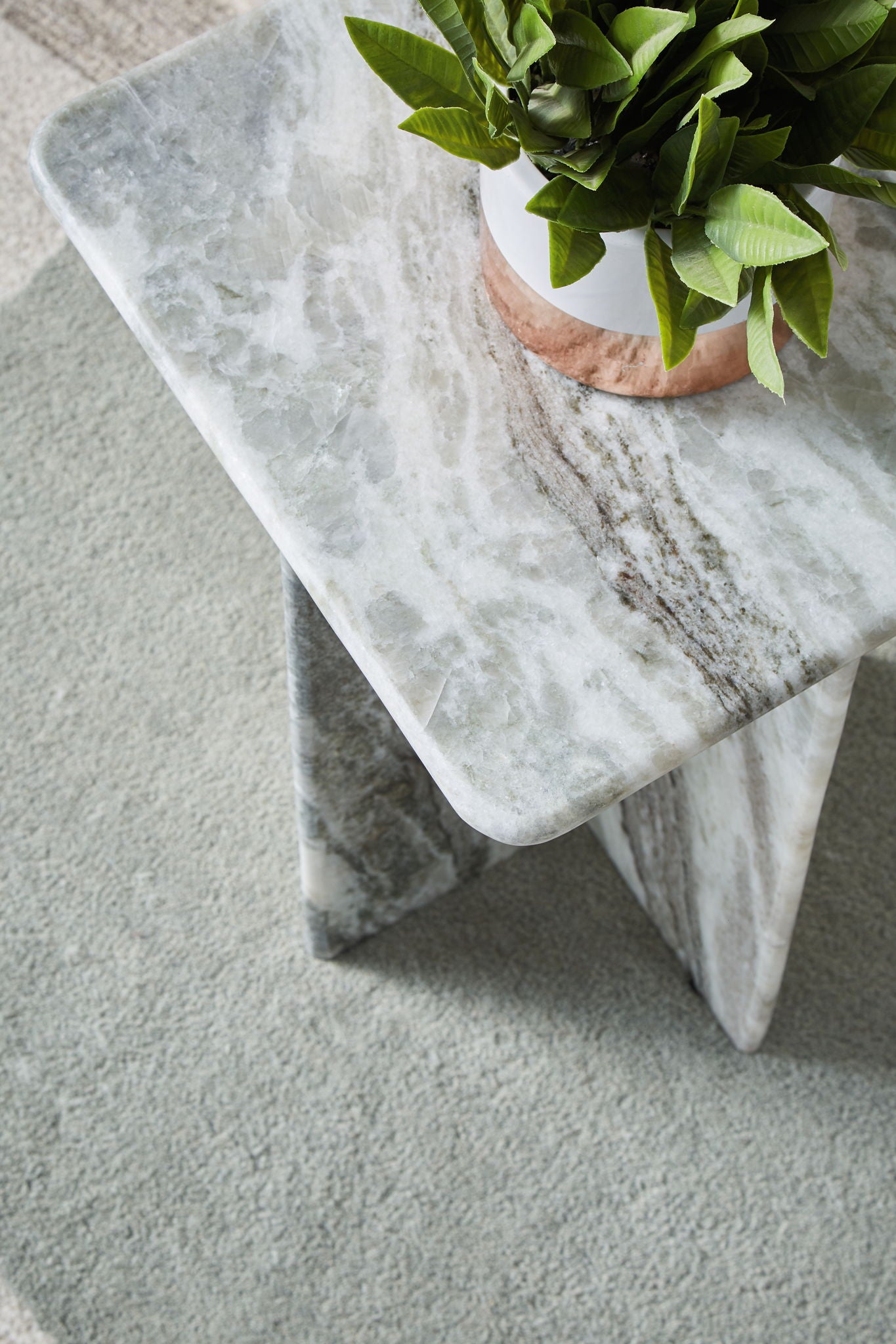Keithwell - Square Accent Table - Gray, alternate view 7 with marble