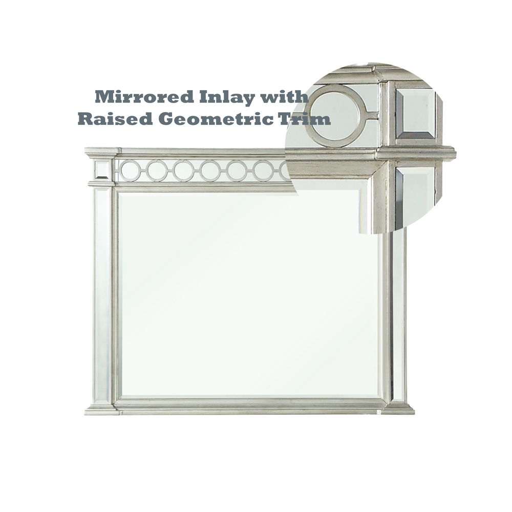 Varian - Mirror - Mirrored, alternate view 6 with wood construction