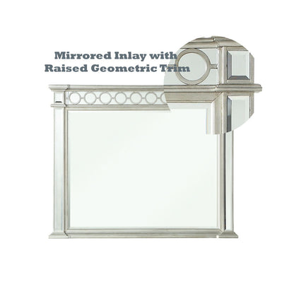 Varian - Mirror - Mirrored, alternate view 6 with wood construction