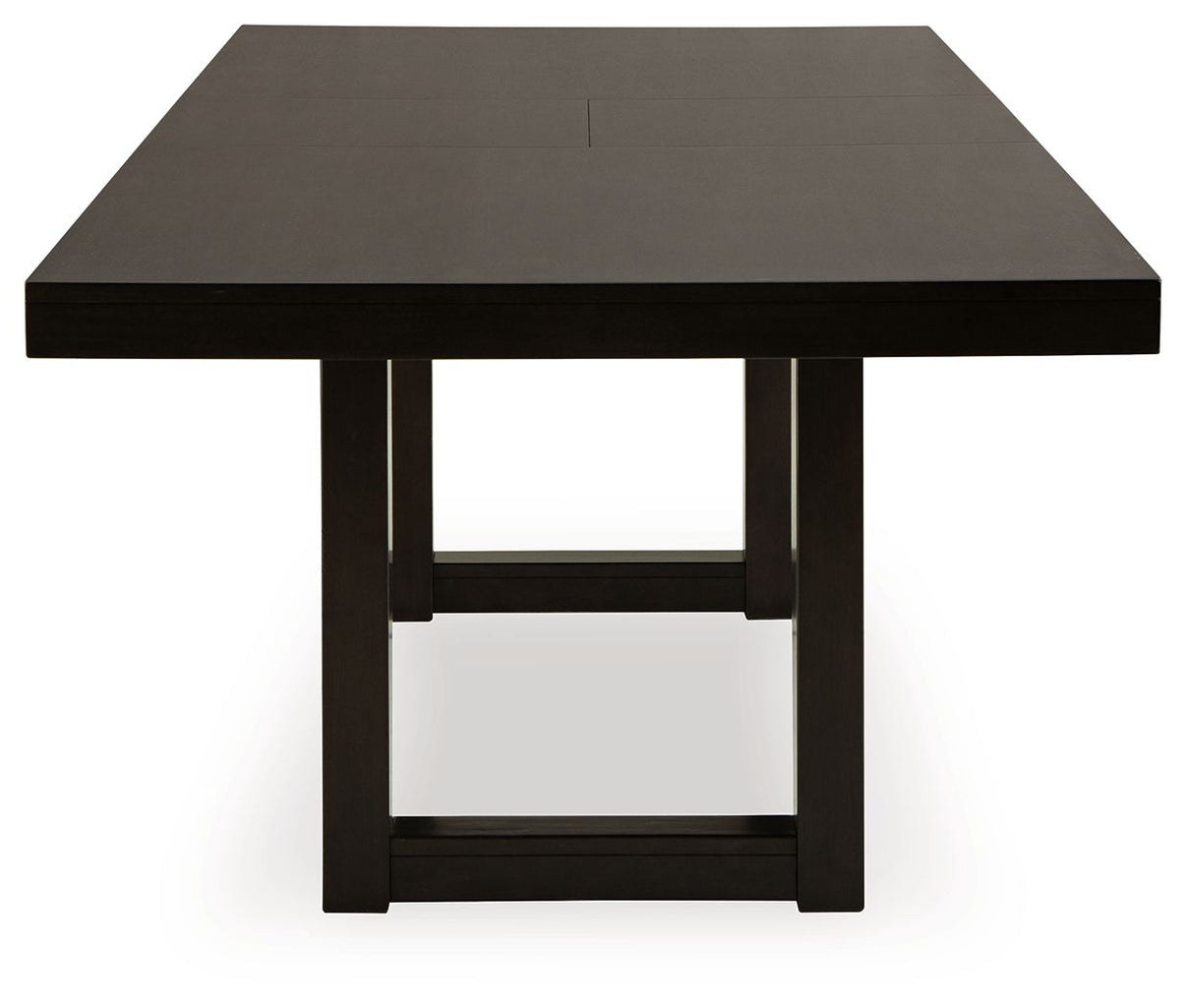 Neymorton - Rectangular Dining Room Butterfly Extension Table - Dark Grayish Brown, alternate view 6 with wood construction