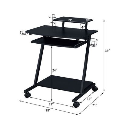 Ordrees - Gaming Desk - Black, alternate view 5 with wood construction