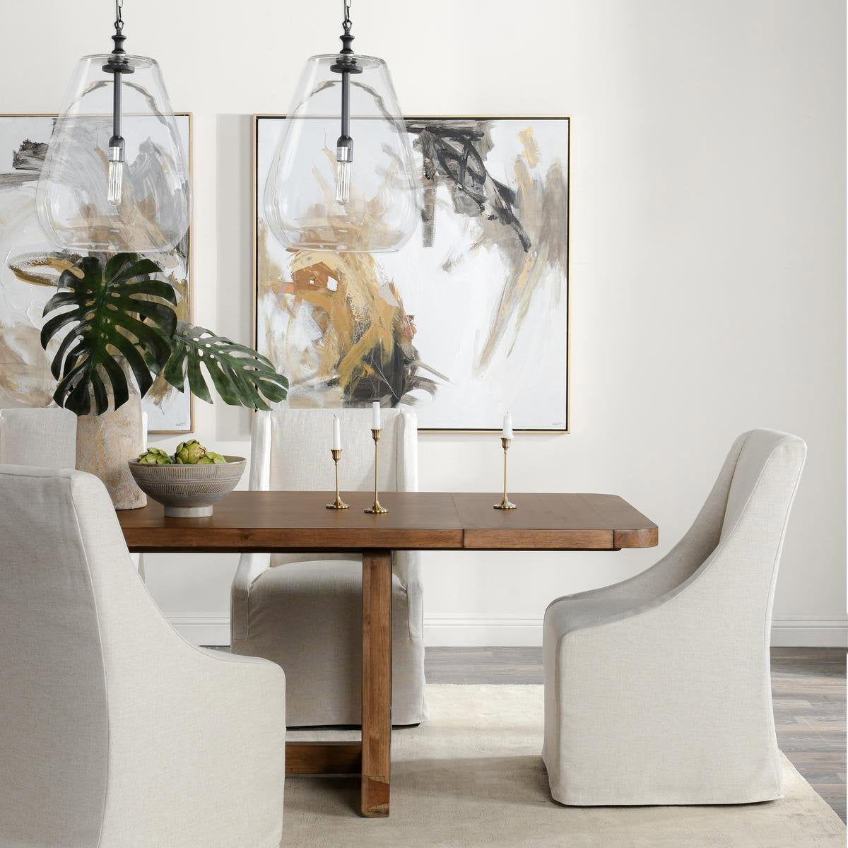 Lyra - Extendable Dining Table - Smoke Brown, alternate view 7 with wood construction