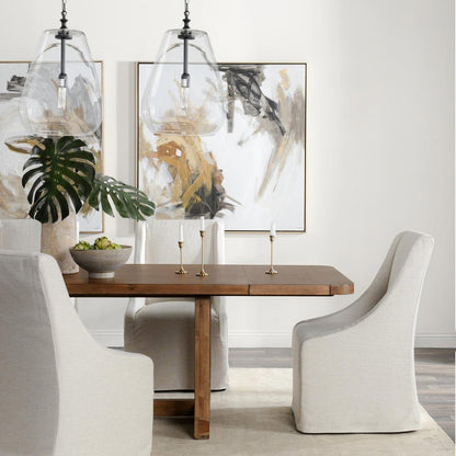 Lyra - Extendable Dining Table - Smoke Brown, alternate view 7 with wood construction