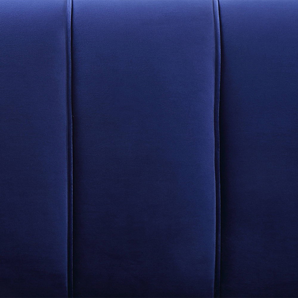 Eivor - Chair - Blue Velvet, alternate view 7 with wood construction