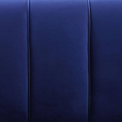 Eivor - Chair - Blue Velvet, alternate view 7 with wood construction