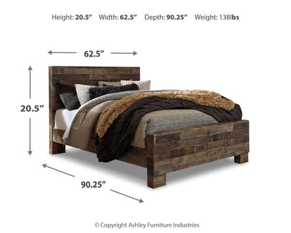Derekson - Panel Bed, alternate view 47 with wood construction