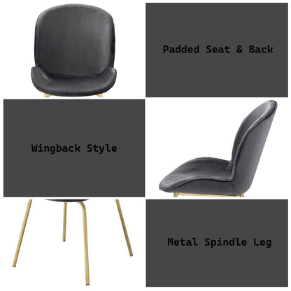 Chuchip - Side Chair, alternate view 9 with velvet upholstery