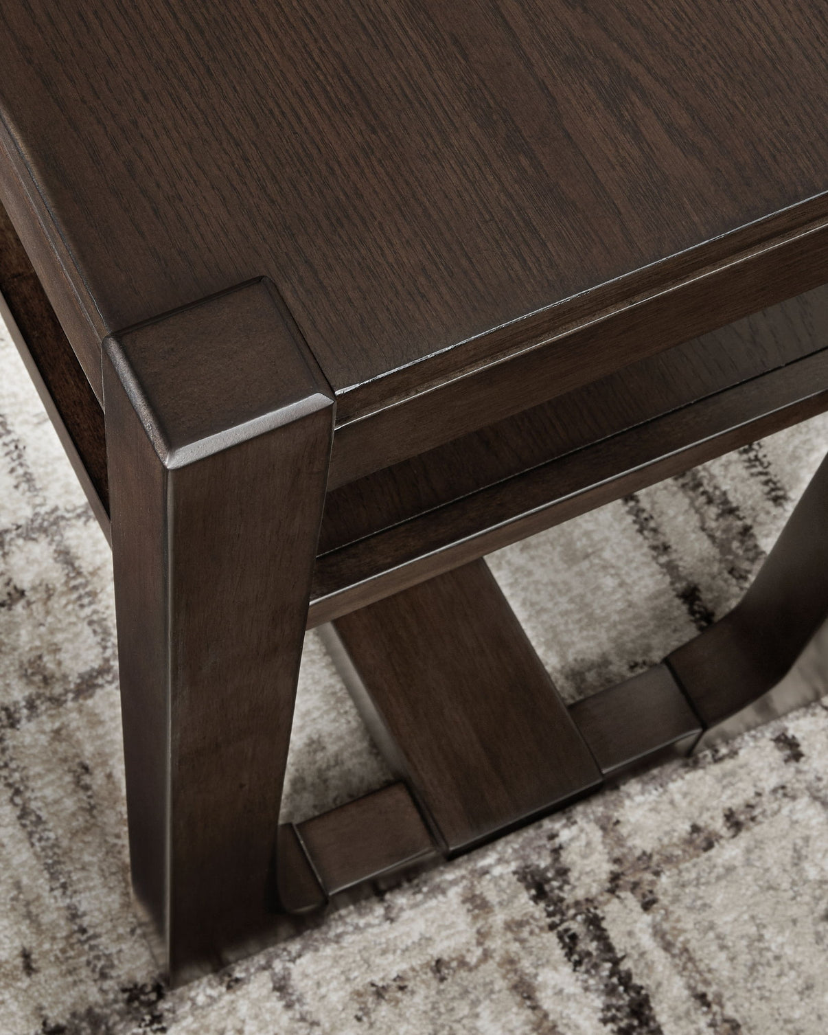 Breckington - Sofa Table - Dark Brown, alternate view 4 with wood construction