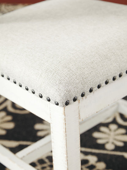 Valebeck - Dining UPH Side Chair (Set of 2) - Beige / White, alternate view 6 with linen fabric