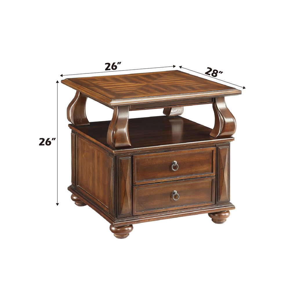 Amado - End Table - Walnut, alternate view 5 with wood construction