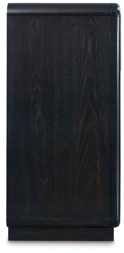 Rowanbeck - Dresser - Black, alternate view 9 with wood construction