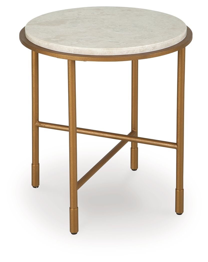 Alben - Round Table, product view with marble