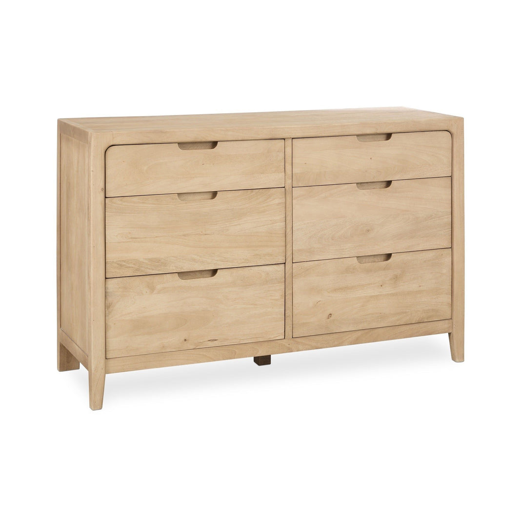 Laguna - 6 Drawer Dresser - Natural Maple, product view with wood construction