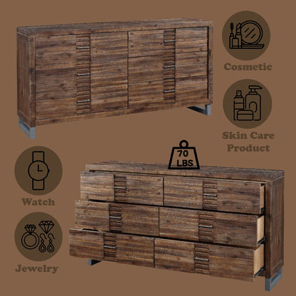Andria - Dresser - Reclaimed Oak, alternate view 7 with wood construction