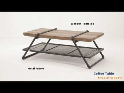 Brantley - Coffee Table - Oak & Sandy Gray, alternate view 7 with wood construction