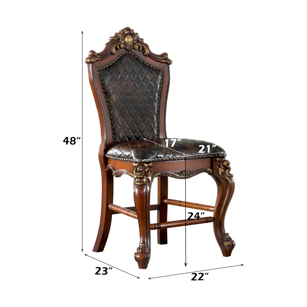 Picardy - Counter Height Chair, alternate view 7 with leather upholstery