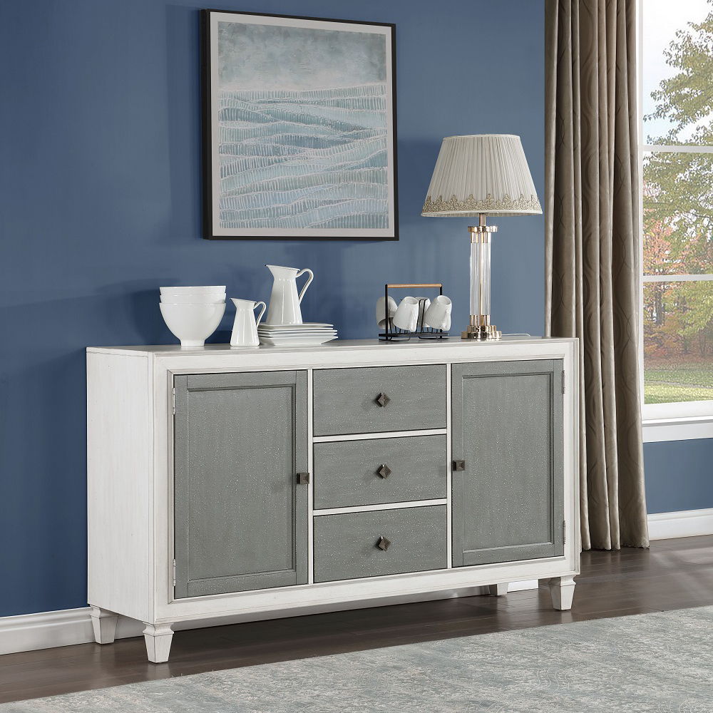 Katia - Server - Rustic Gray & Weathered White, alternate view 5 with linen fabric