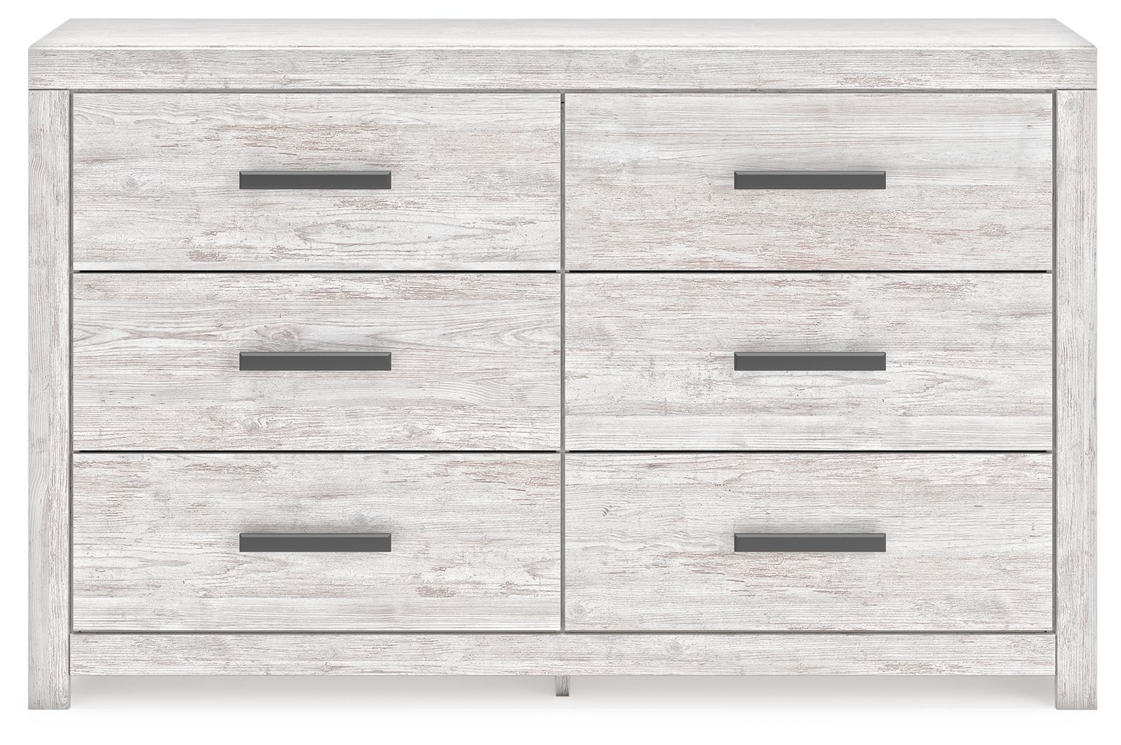 Cayboni - Six Drawer Dresser - Whitewash, alternate view 6 with linen fabric