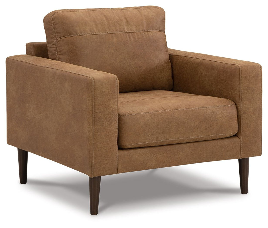 Telora - Chair - Caramel, product view with faux leather